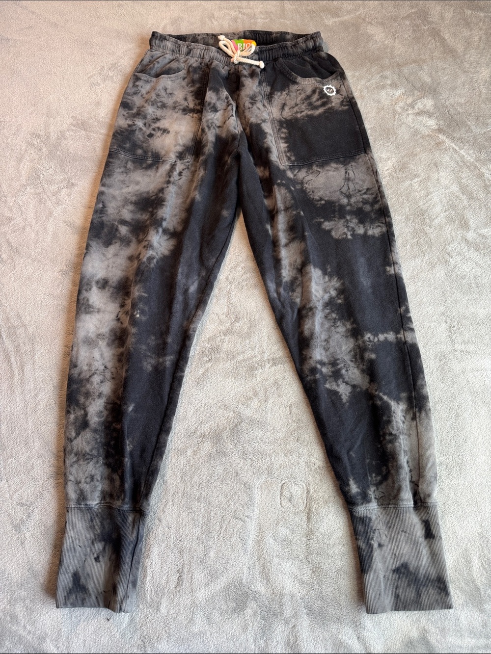 Big Bud Press Classic Jogger Sweatpants Black Magic Waters Tie Dye Size Medium - Picture 4 of 15